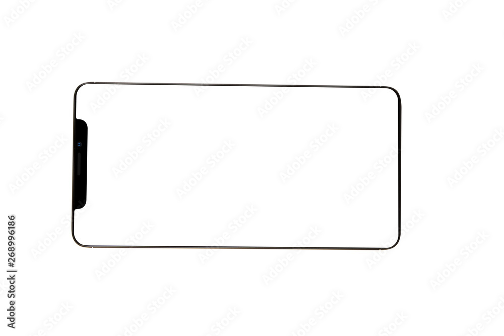 Isolated Black Full Display Smartphone Isolated Black Full Display Smartphone