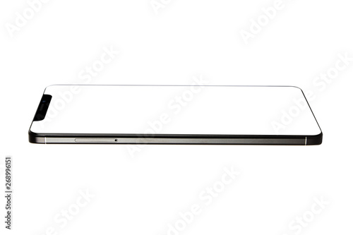 Isolated Black Full Display Smartphone