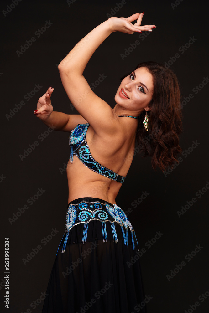 exotic dancer dresses Photography Poster Beautiful belly perfoming dance in red flutter dress Kamalacollection fitting silhouette that transitions Grimes Men's Denim Shirt Colour:Maia houston boutique