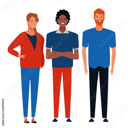 group of people avatar cartoon character