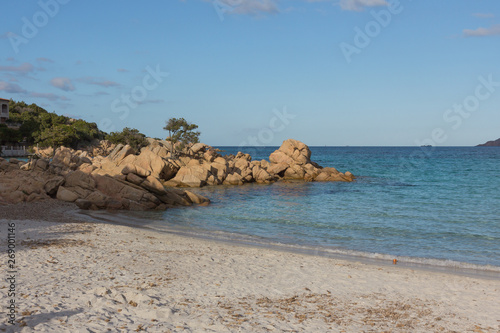 Costa Smeralda seascape, beach in Sardinia island, Italy