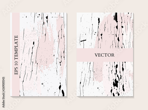 Marble liquid flow in pink monochrome colors. Fluid design for background, presentation, cover, headline, planner art, invitation. Grunge elements graphic card collection 