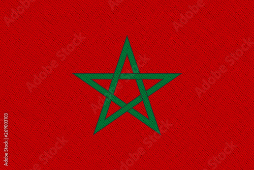 Quadro su tela Morocco fabric flag