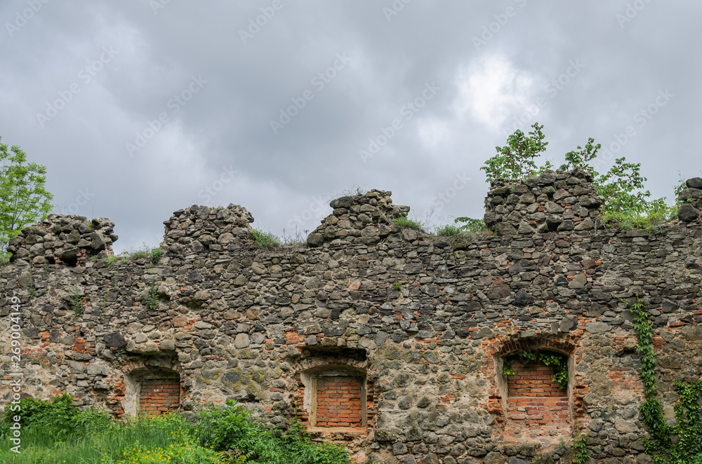 Ruins of an old abandoned castle fortress Ruins of an old abandoned castle fortress