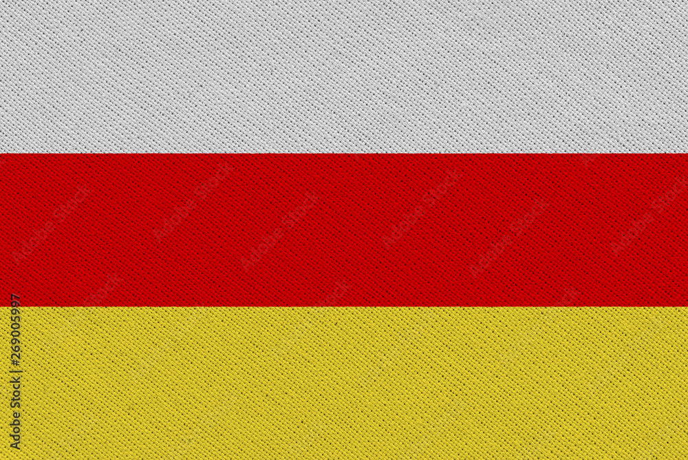 south ossetia fabric flag