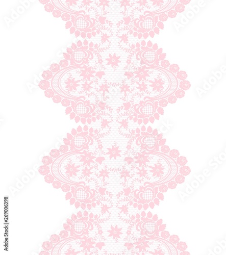 pink lace border