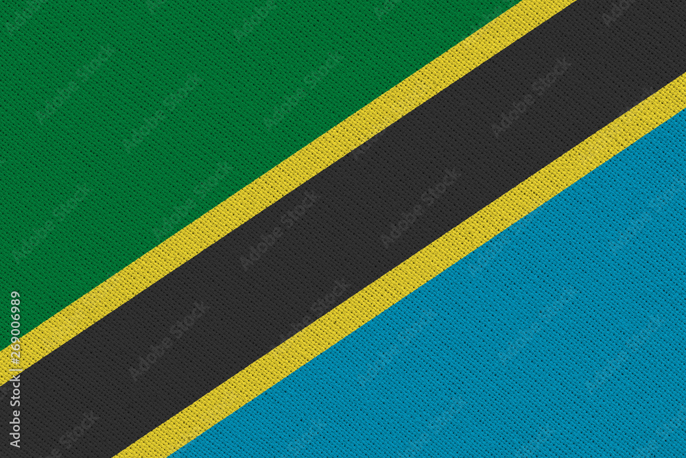 Tanzania fabric flag