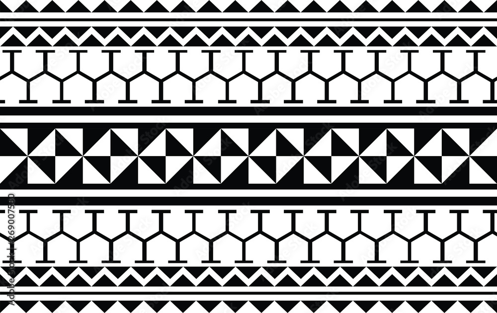 Polynesian Tattoo Tribal Pattern Border Sleeve Vector Samoan Sketch Forearm And Foot Design Maori Stencil Bracelet Armband Tattoo Tribal Lace Band Fabric Template Seamless Ornament Wallpaper Text Stock Vector Adobe Stock