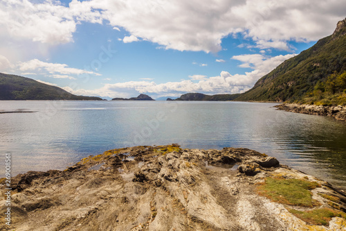 Lapataia bay in the Tierra del Fuego National Park. Ushuaia in the Patagonia