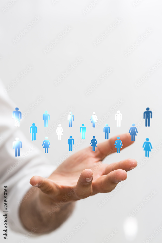 group of human network 3d group of human network 3d