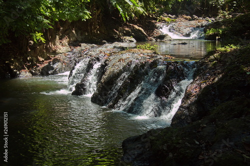 Waterfall at San Pedrillo station in Corcovado NP on peninsula Osa in Costa Rica photo