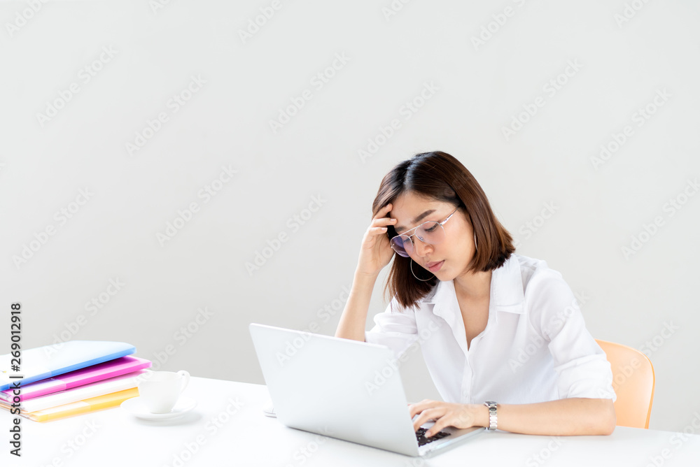 Streesk working woman in a office Streesk working woman in a office