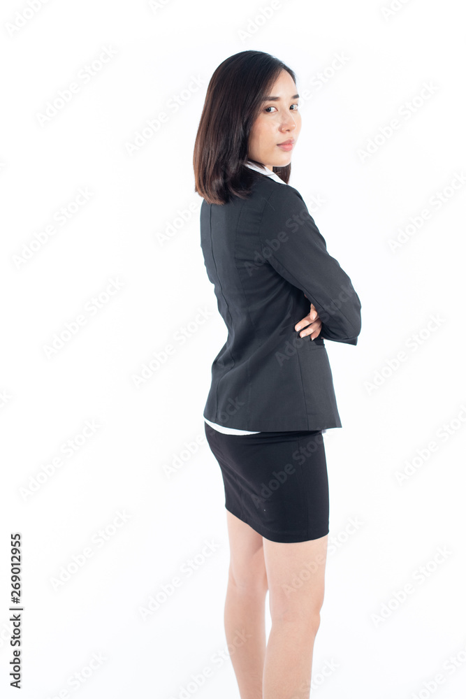 Portrait young Asian girl on white background. Portrait young Asian girl on white background.