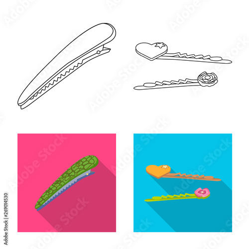 Vector design of beauty and fashion symbol. Collection of beauty and female vector icon for stock.
