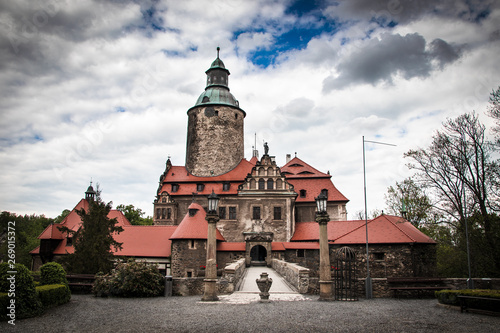 Medieval Czocha Castle in Poland. Czocha is a located in a Lower Silesian Voivodeship.