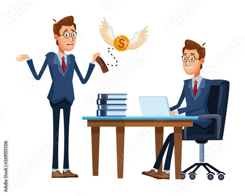 businessman in a desk