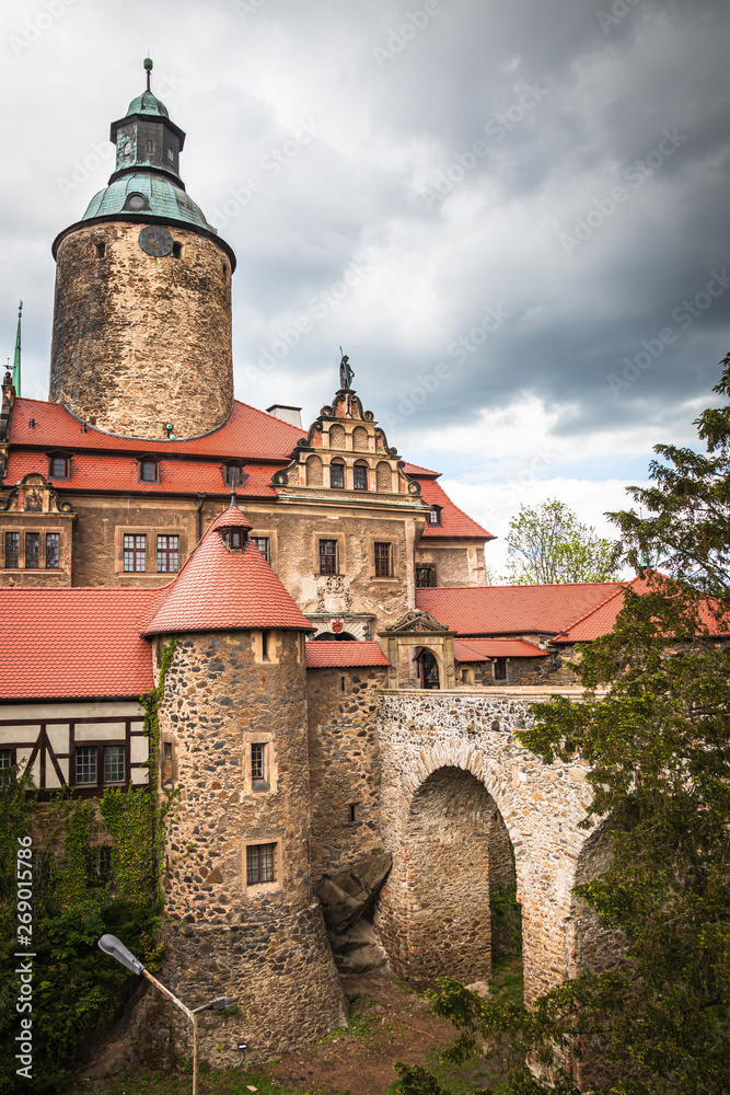 Fototapeta premium Medieval Czocha Castle in Poland. Czocha is a located in a Lower Silesian Voivodeship.
