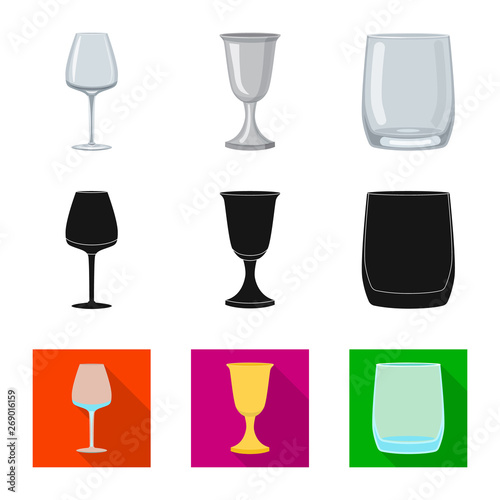 Isolated object of form and celebration icon. Set of form and volume stock symbol for web.