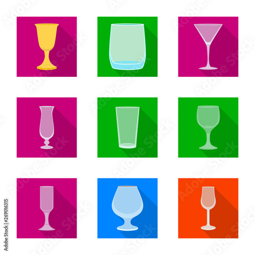 Isolated object of drinks and restaurant icon. Collection of drinks and celebration stock vector illustration.