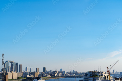 大阪　ビル群　都市風景