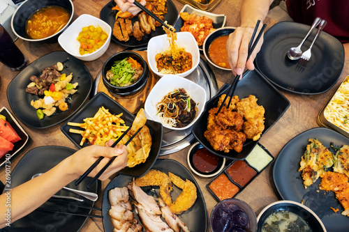 Obraz na plátne Korean food on the table