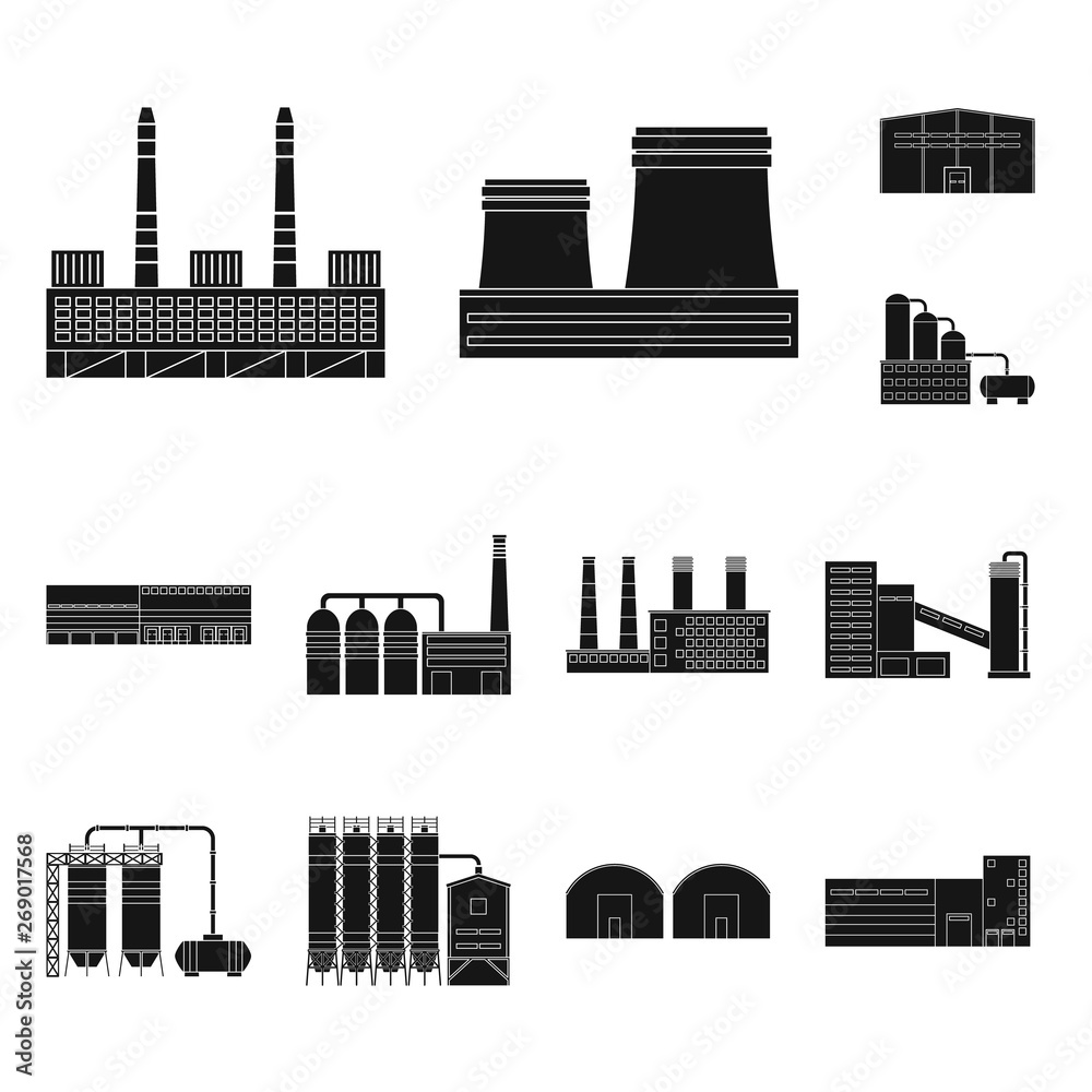 Vector design of architecture and technology logo. Collection of architecture and building stock symbol for web.