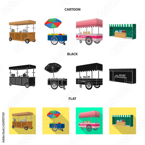 Isolated object of marketing and tent symbol. Collection of marketing and outdoor stock vector illustration.