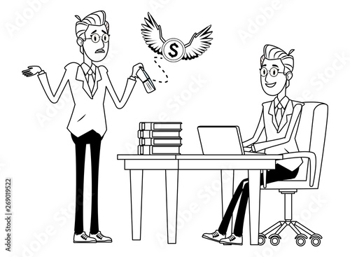 businessman in a desk