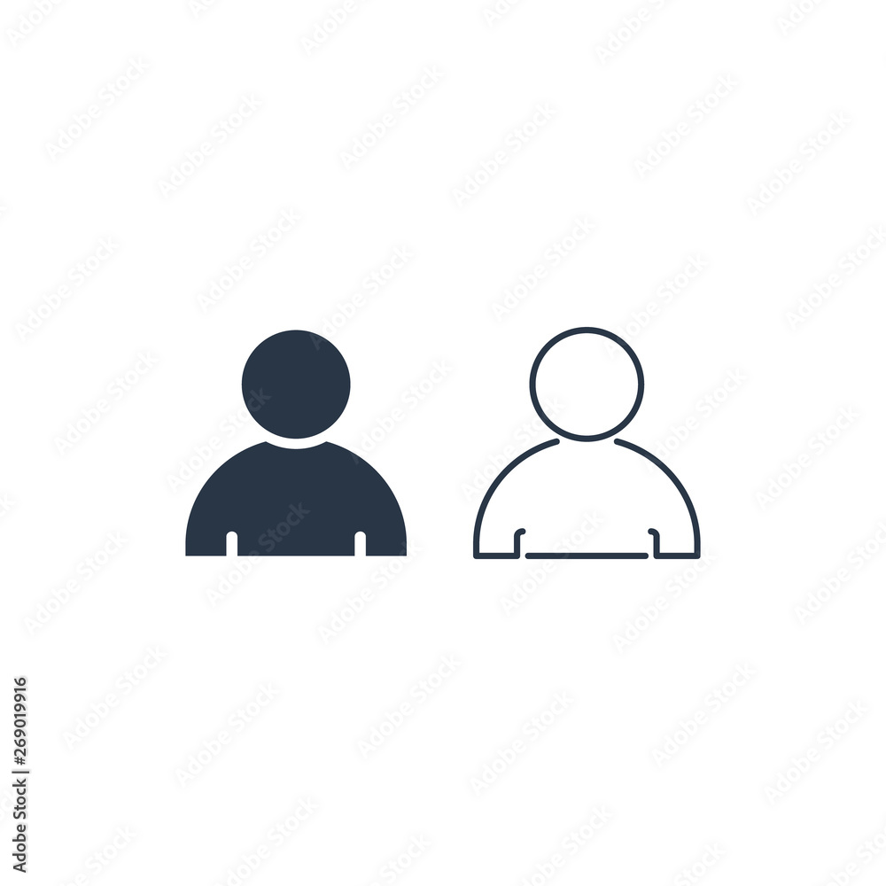 User Person vector icon set, Simple man symbol isolated illustration User Person vector icon set, Simple man symbol isolated illustration