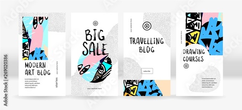 social network elegant stories template. vector eps 10