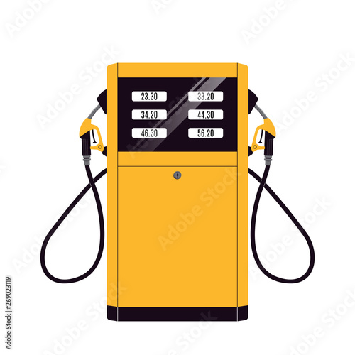 Gasoline pumps isolated on a white background. Gas station. Vector illustration