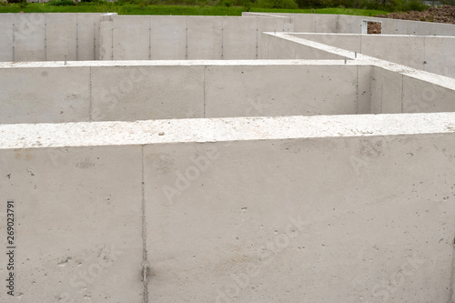 New Home House Construction Concrete Cement Foundation Basement Builders