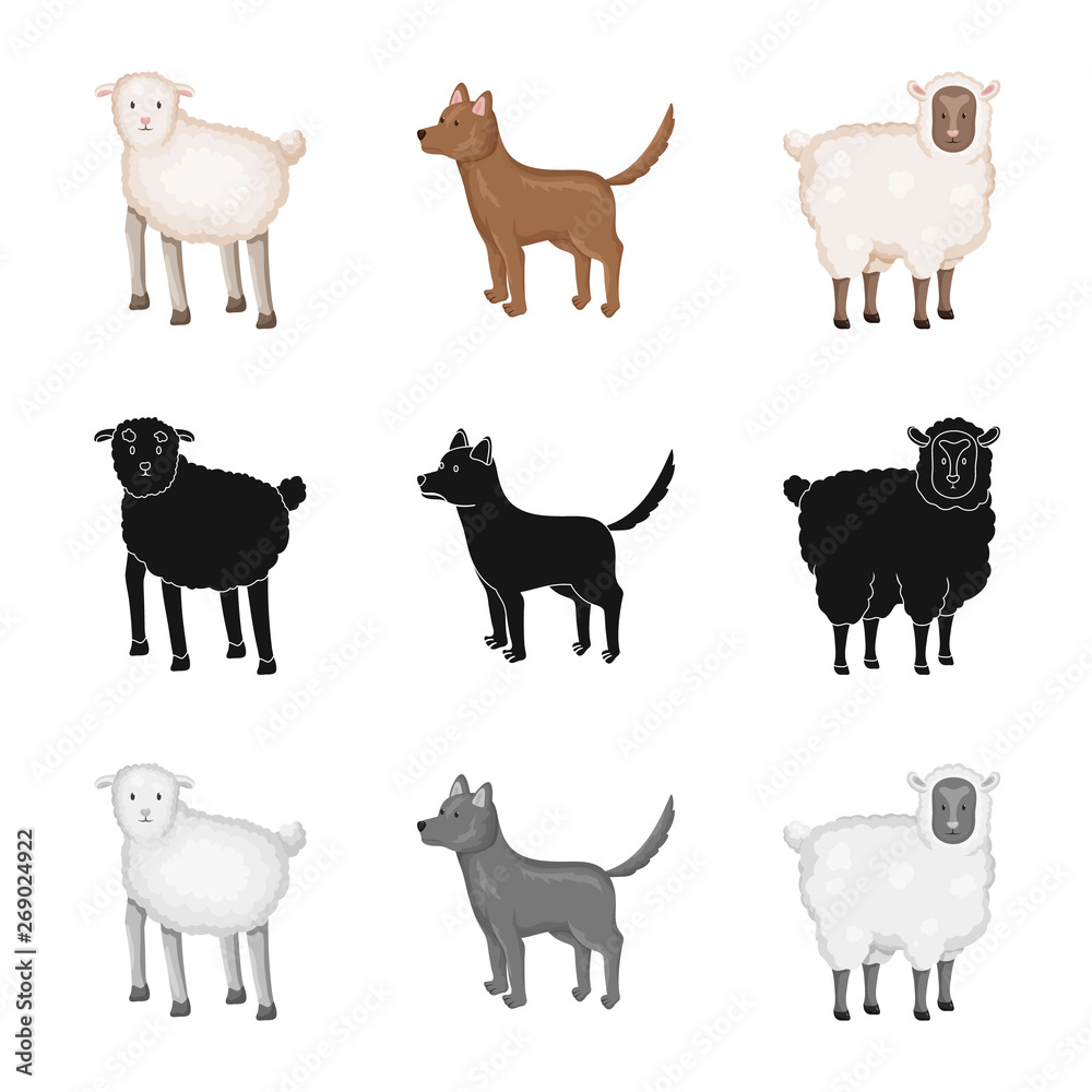 Isolated object of breeding and kitchen  icon. Collection of breeding and organic  stock vector illustration.