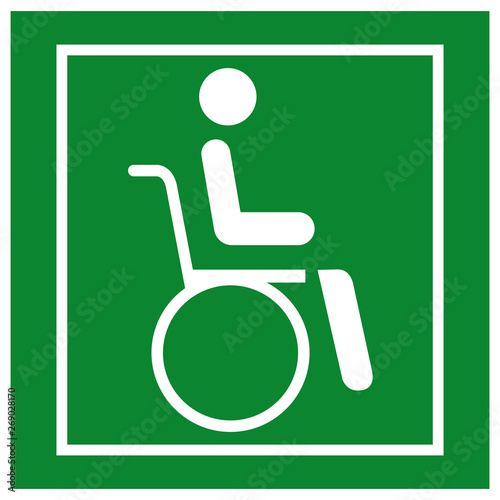 Wheel Chair Hospital Symbol, Vector Illustration, Isolate On White Background Icon. EPS10