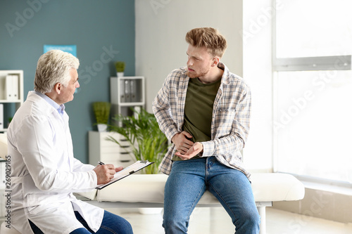 Male patient at urologist's...