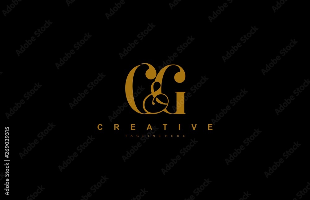 Initial C & G Letter Monogram Minimalism Luxury Monogram Logotype Initial C & G Letter Monogram Minimalism Luxury Monogram Logotype