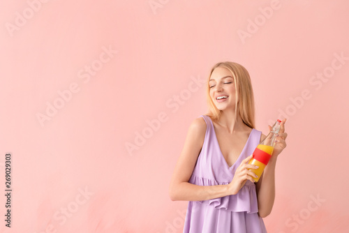 Beautiful young woman with ...