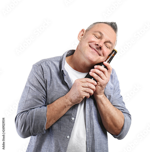 Happy middle-aged man with ...