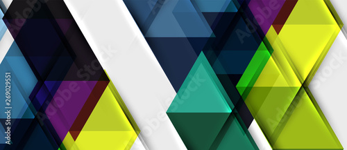 Triangle geometrical modern business presentation design template, abstract pattern for any background