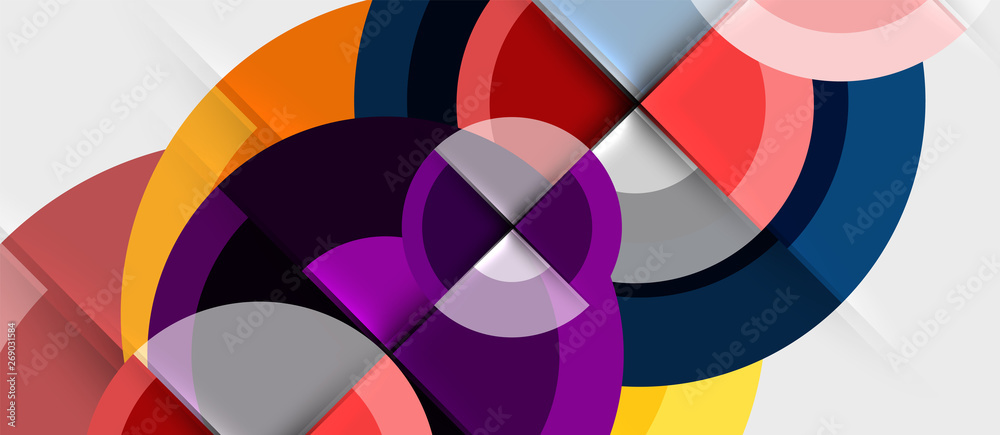 Geometric design abstract background - circles Geometric design abstract background - circles