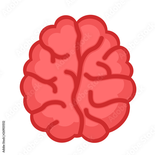 Human brains on a white background, logo.