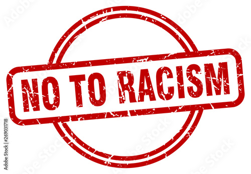 no to racism grunge stamp