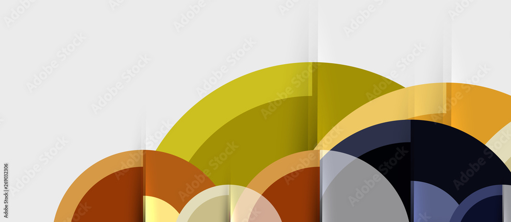 Fototapeta premium Geometric design abstract background - circles
