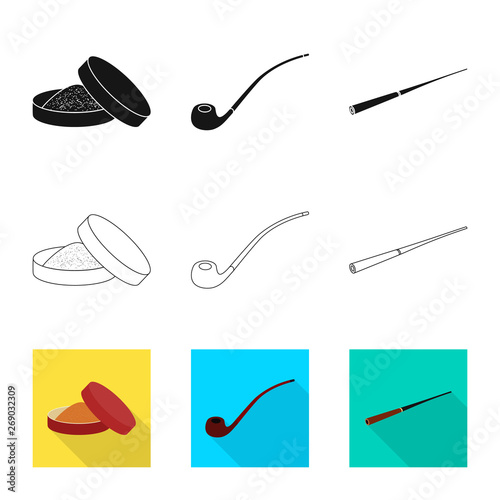 Isolated object of refuse and stop icon. Collection of refuse and habit stock symbol for web.