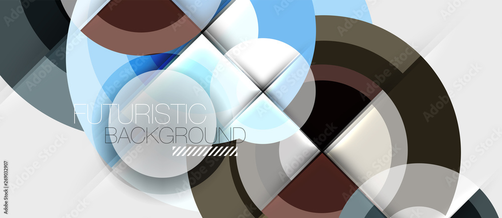 Obraz premium Geometric design abstract background - circles