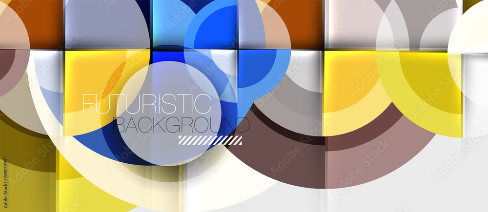 Obraz premium Geometric design abstract background - circles