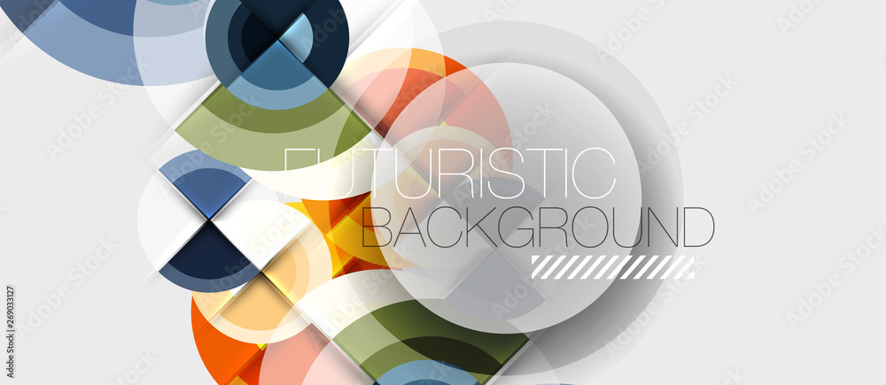 Geometric design abstract background - circles