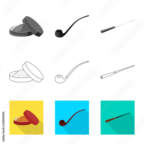 Vector illustration of refuse and stop logo. Collection of refuse and habit vector icon for stock.