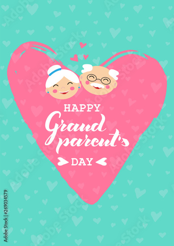 Happy Grandparent Day vector illustration.