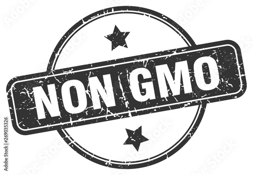 non gmo grunge stamp